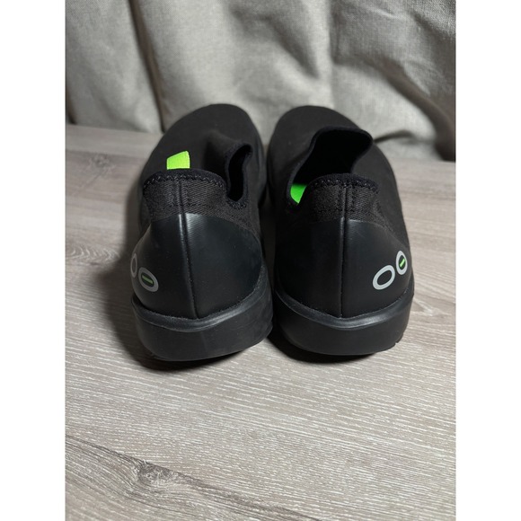 Oofos OOmg Low Recovery Shoe Mens 10 Womens 12 Black Lime Green EU 43 Slip On main image 4